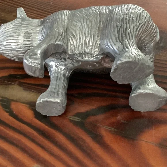 Silver Bear Figurine - Picture 4 of 4
